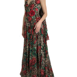 Dolce & Gabbana Multifarver Silke Maxi Evening Dress-Modeoutlet