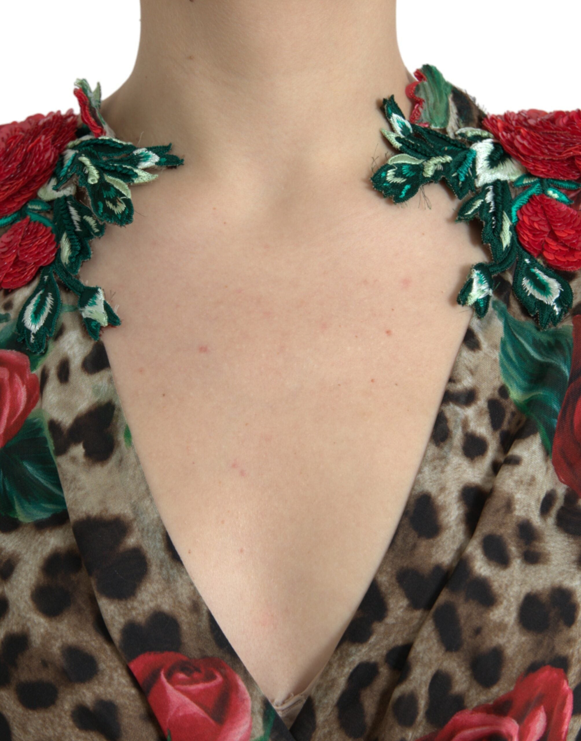 Dolce & Gabbana Multifarver Silke Maxi Evening Dress-Modeoutlet