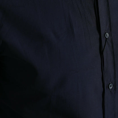 Dolce & Gabbana Navy Blue Slim Fit Formal GOLD Dress Shirt