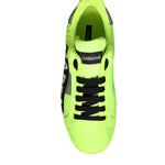 Dolce & Gabbana Neon Green Logo Tape Low Top Sneakers Shoes-Modeoutlet