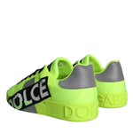 Dolce & Gabbana Neon Green Logo Tape Low Top Sneakers Shoes-Modeoutlet