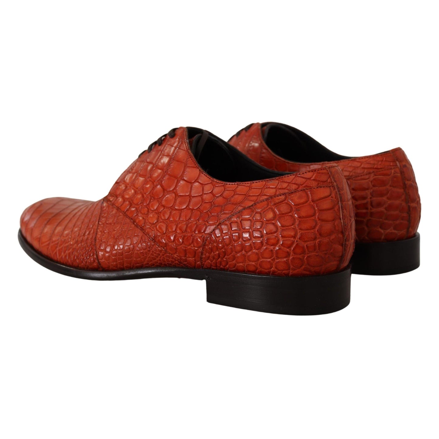 Dolce & Gabbana Orange Exotic Leather Dress Derby Shoes