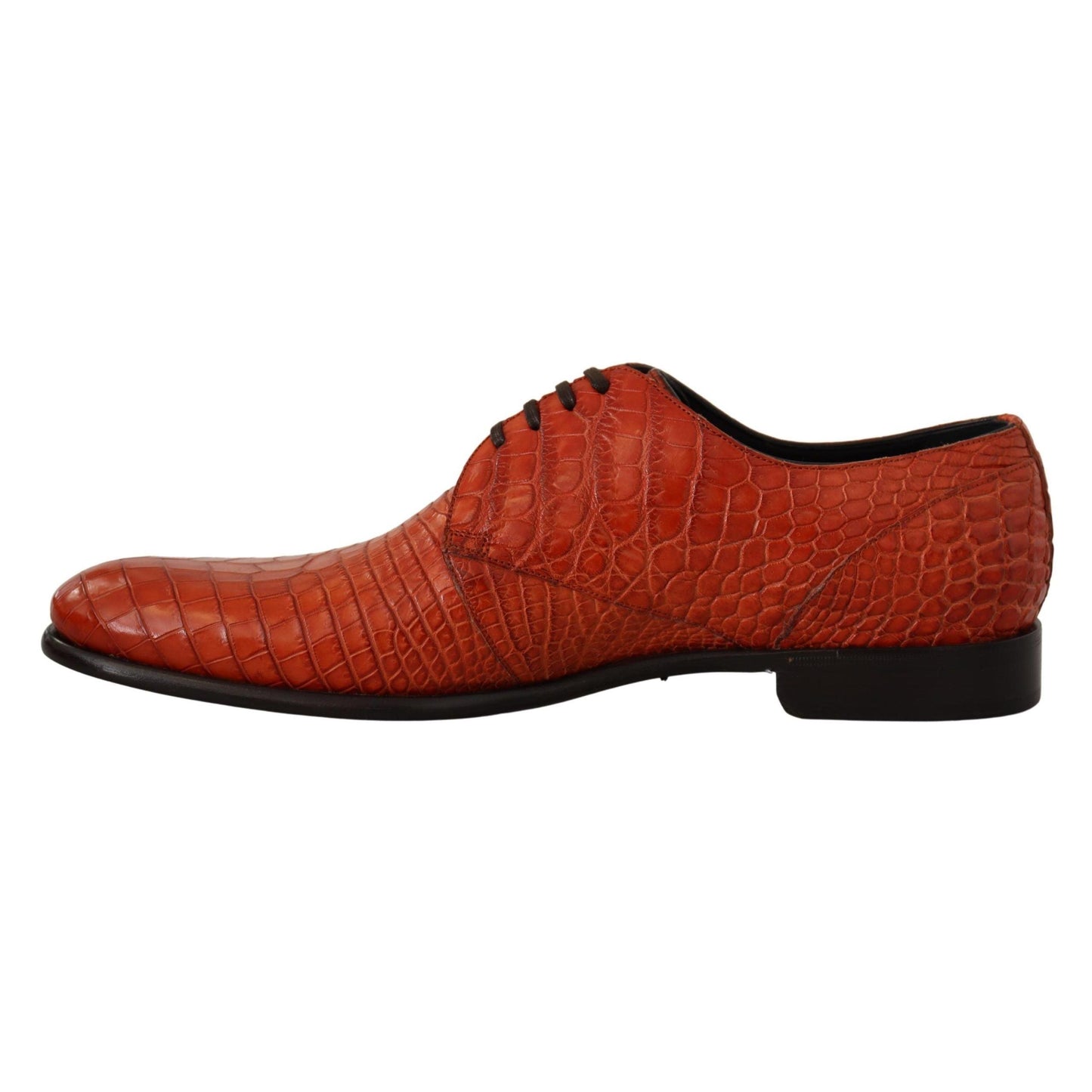 Dolce & Gabbana Orange Exotic Leather Dress Derby Shoes