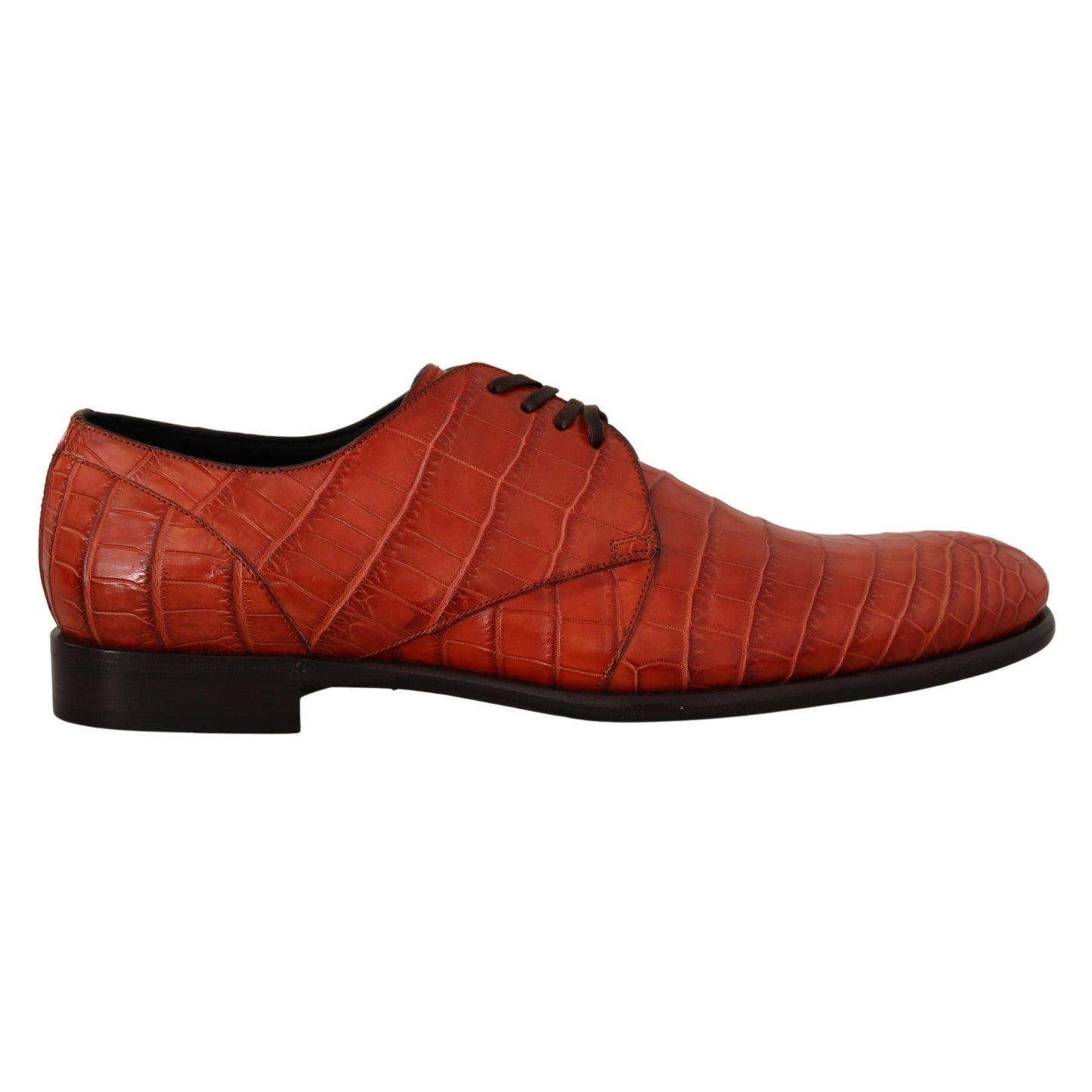 Dolce & Gabbana Orange Exotic Leather Dress Derby Shoes