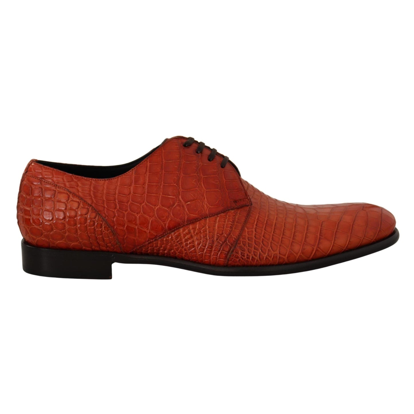 Dolce & Gabbana Orange Exotic Leather Dress Derby Shoes