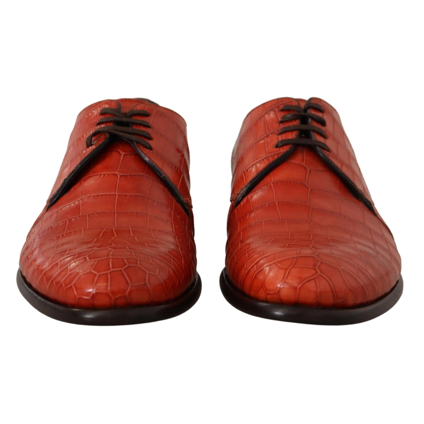 Dolce & Gabbana Orange Exotic Leather Dress Derby Shoes