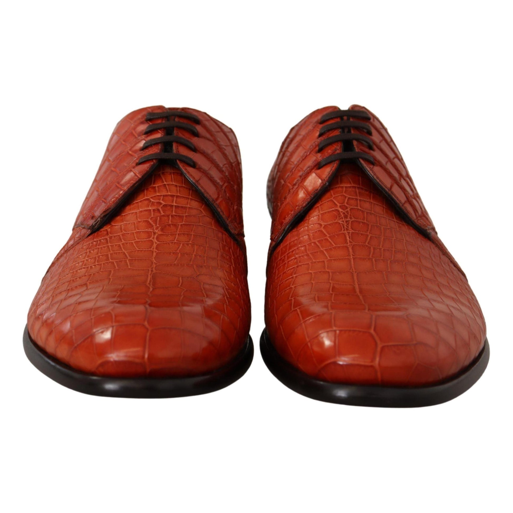 Dolce & Gabbana Orange Exotic Leather Dress Derby Shoes