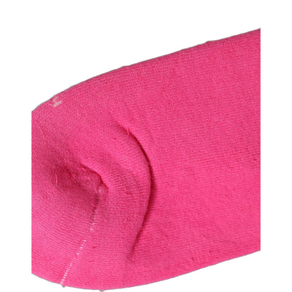 Dolce & Gabbana Pink Cotton Ribbed Mid Calf Women Accessory Socks