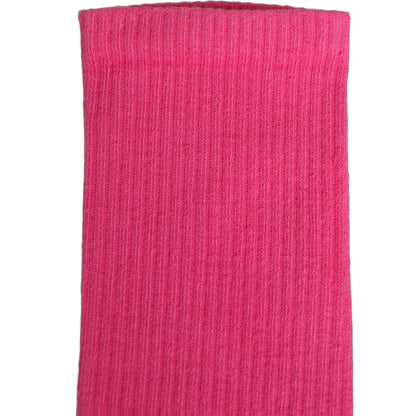 Dolce & Gabbana Pink Cotton Ribbed Mid Calf Women Accessory Socks