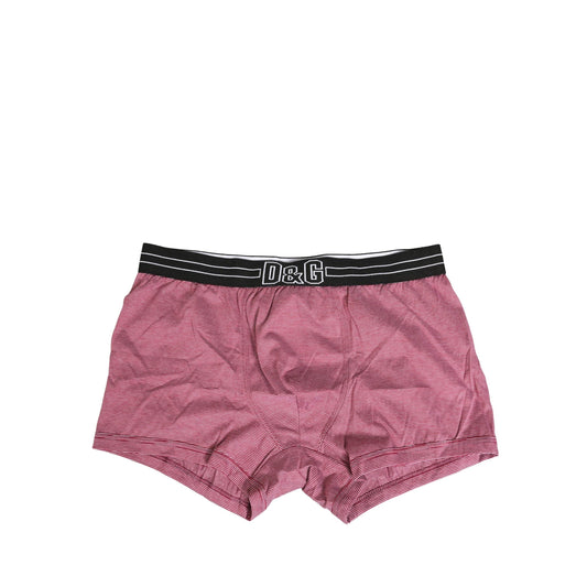 Dolce & Gabbana Pink D&G Logo Cotton Regular Boxer Underwear