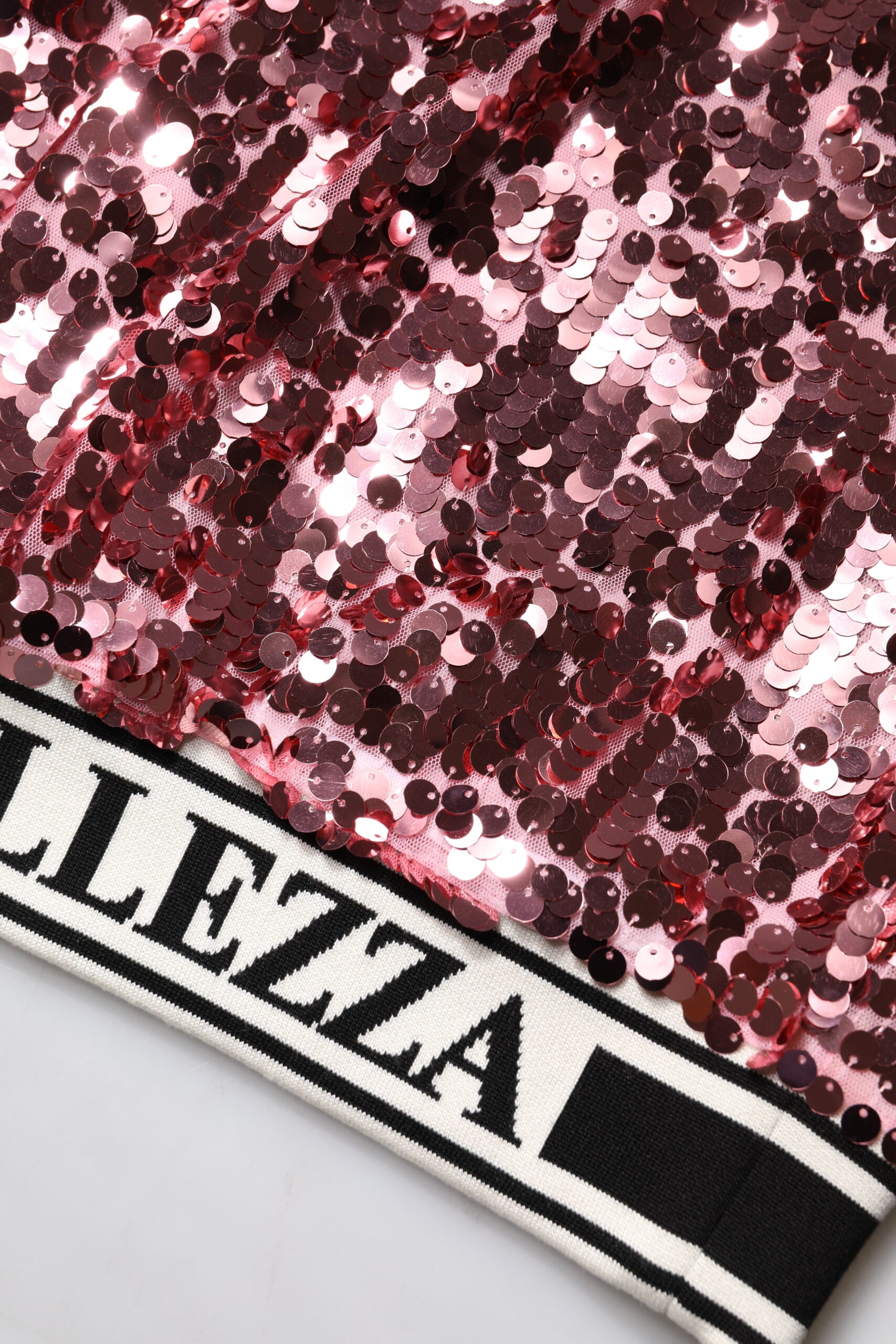 Dolce & Gabbana Pink DG Queen Sequin Pullover Sweater