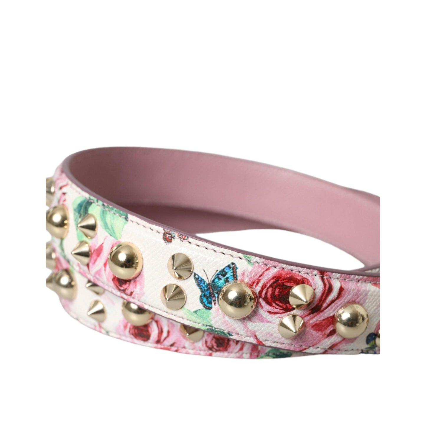 Dolce & Gabbana Pink Floral Handbag Accessory Shoulder Strap