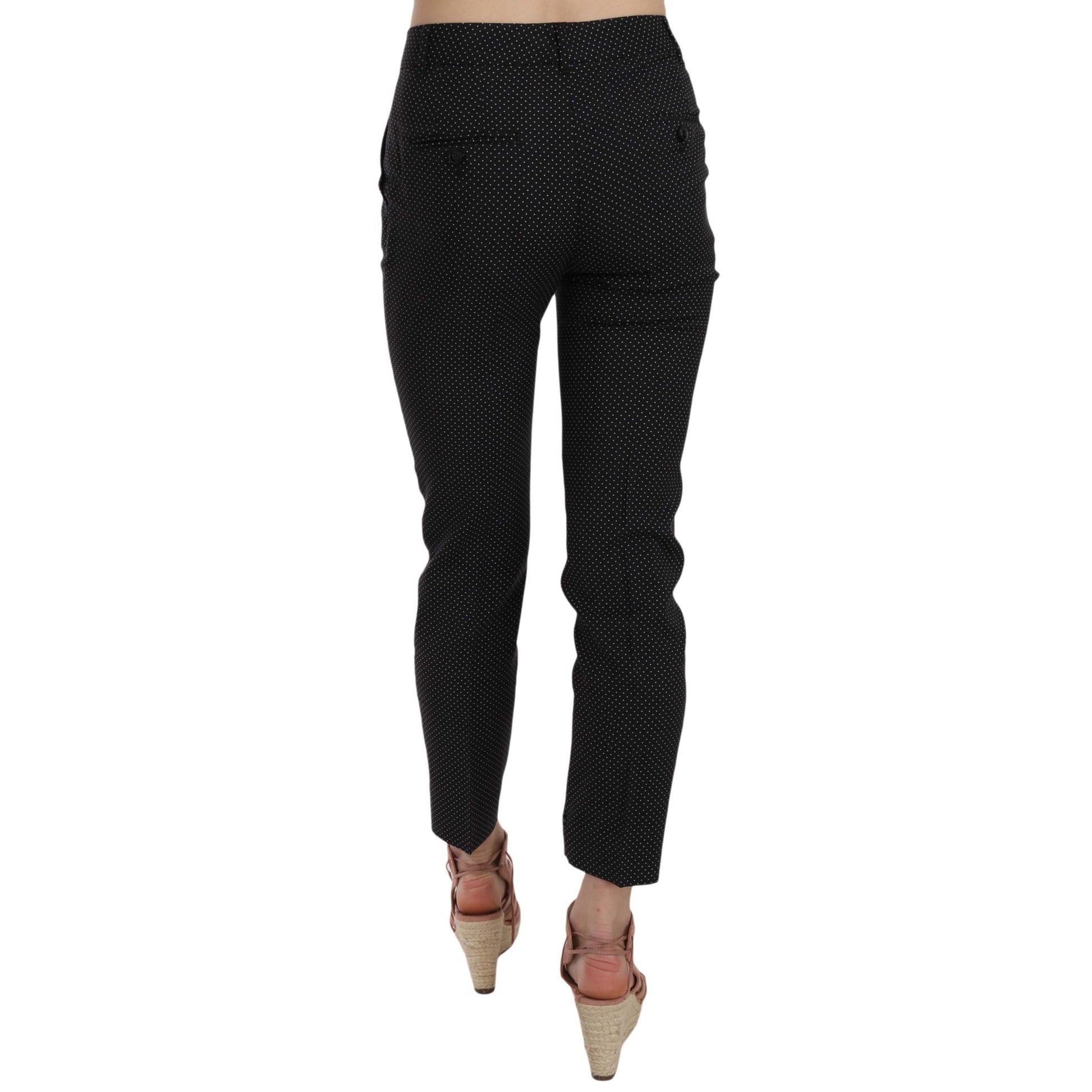 Dolce & Gabbana Polka Dot Slim Capri Trousers Tapered Pants
