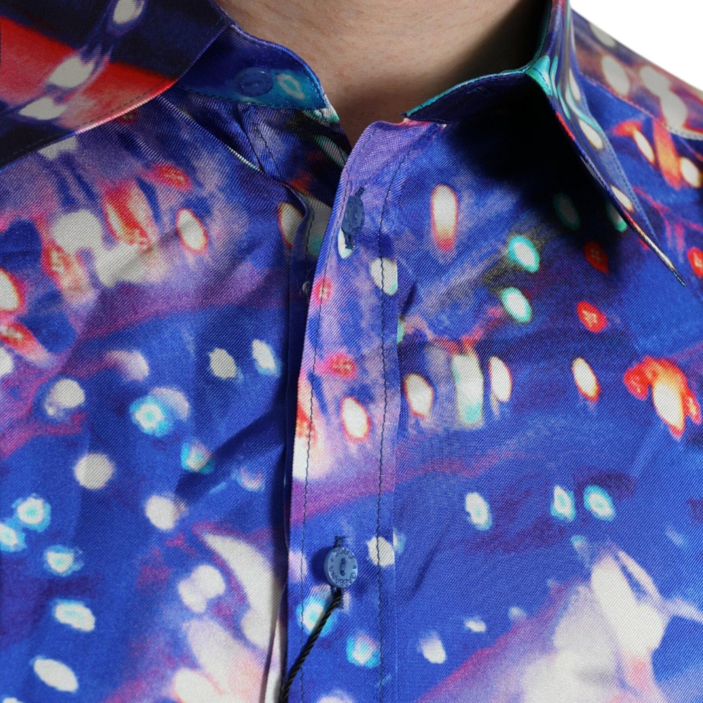 Dolce & Gabbana Purple Luminarie Silk Slim MARTINI Shirt