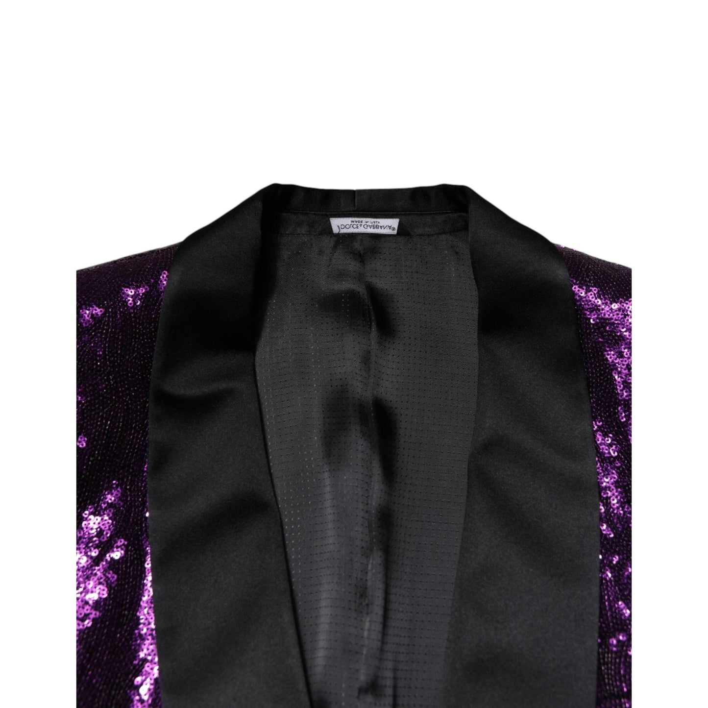 Dolce & Gabbana Purple SICILIA Sequin Embellish Coat Jacket