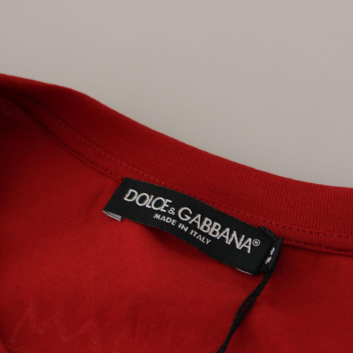 Dolce & Gabbana Red Amor Vincit Omnia Crewneck T-shirt