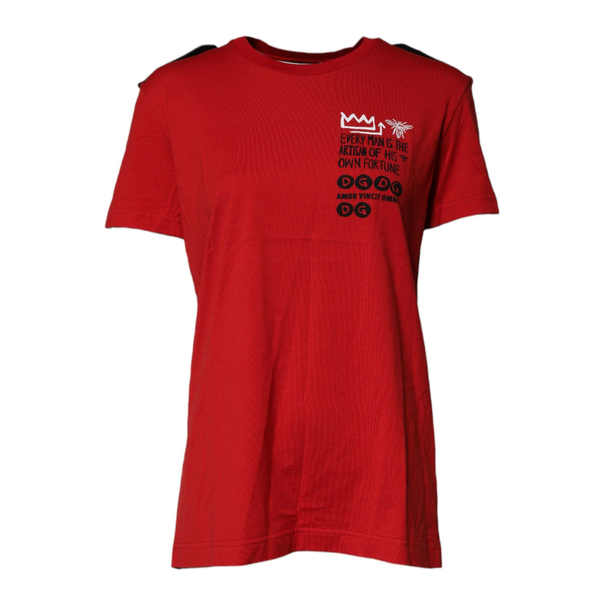 Dolce & Gabbana Red Cotton Round Neck Short Sleeves T-shirt