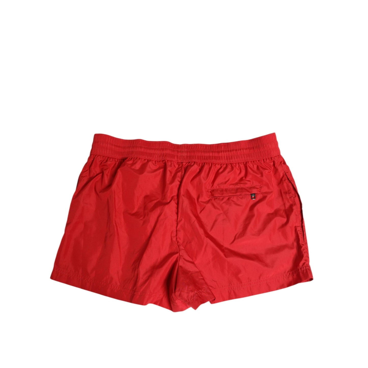 Dolce & Gabbana Red Drawstring Beachwear Men Shorts Swimwear