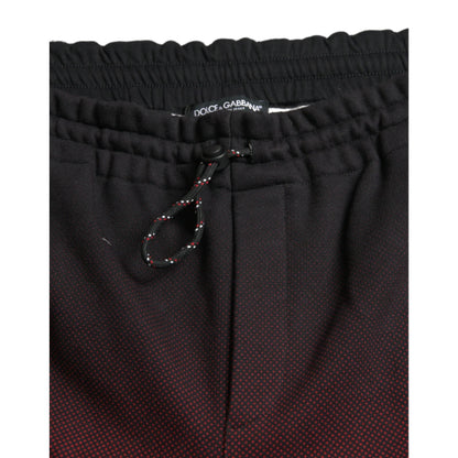 Dolce & Gabbana Red Leopard Print Cotton Bermuda Shorts