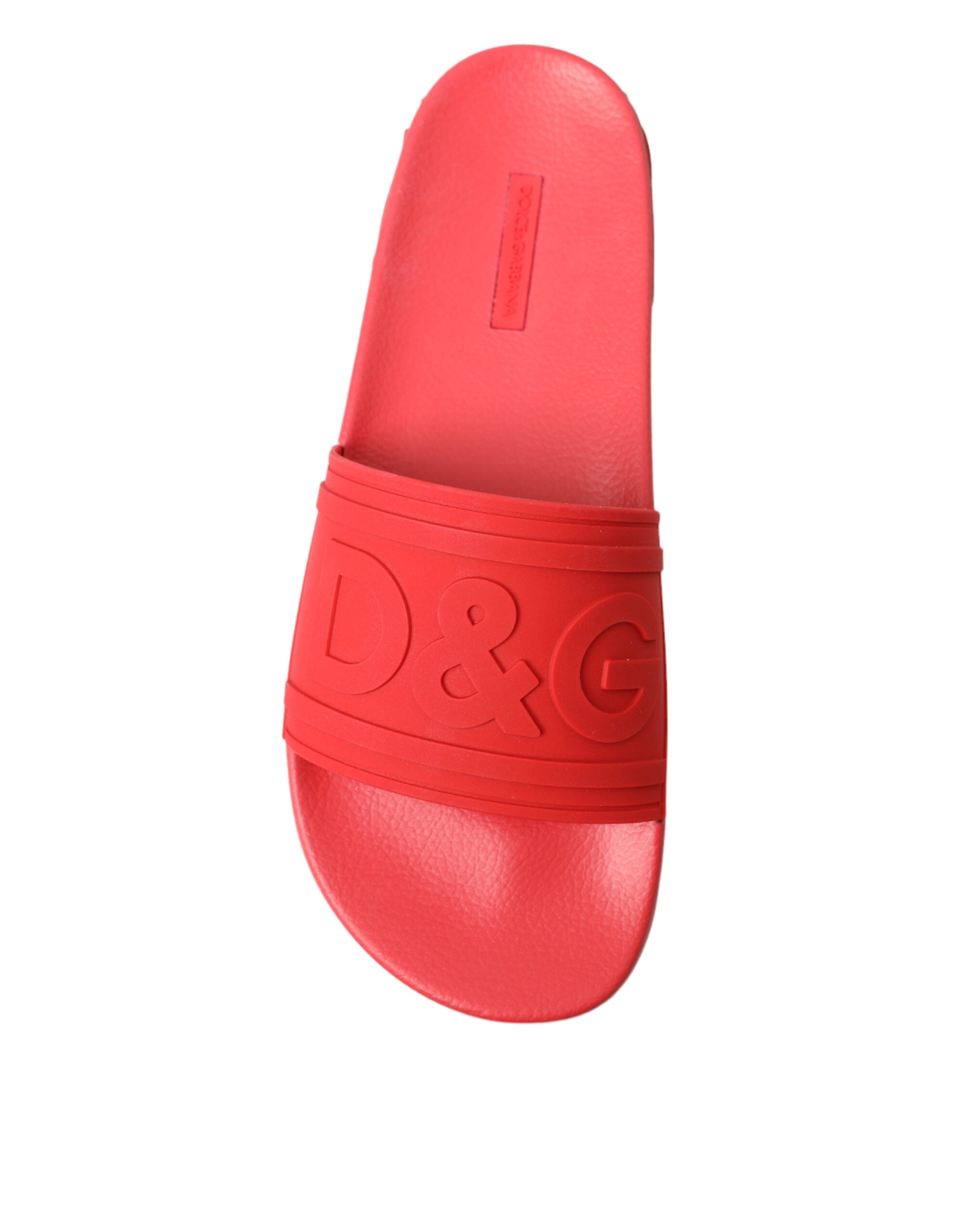 Dolce & Gabbana Rød Gummi Slides Flip-Flops-Modeoutlet