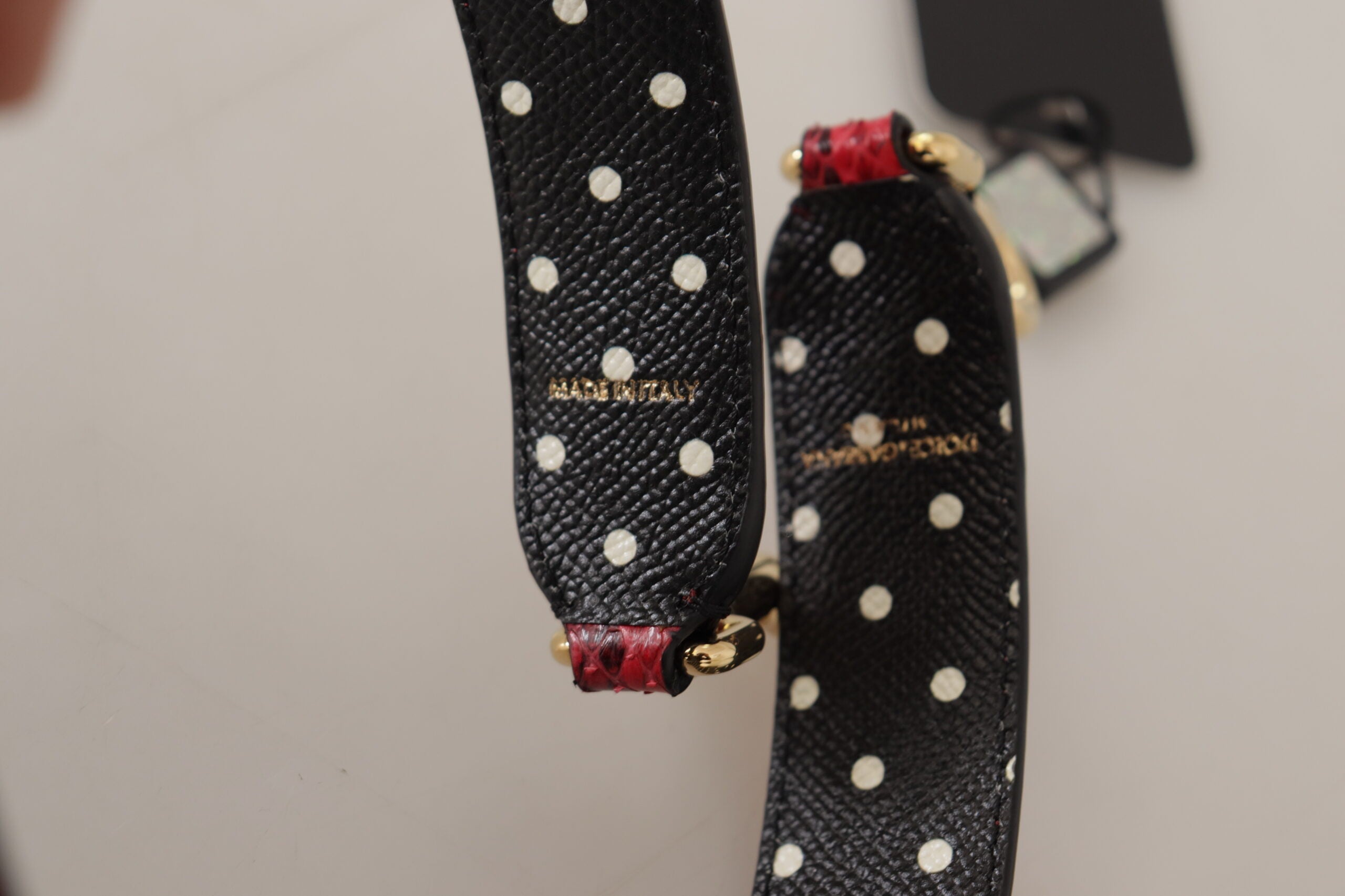 Dolce & Gabbana Rød Python Læder Krystals Reversible Skulder Strap-Modeoutlet
