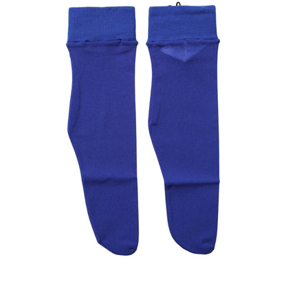Dolce & Gabbana Royal Blue Mid Calf Sheer Nylon Accessory Socks