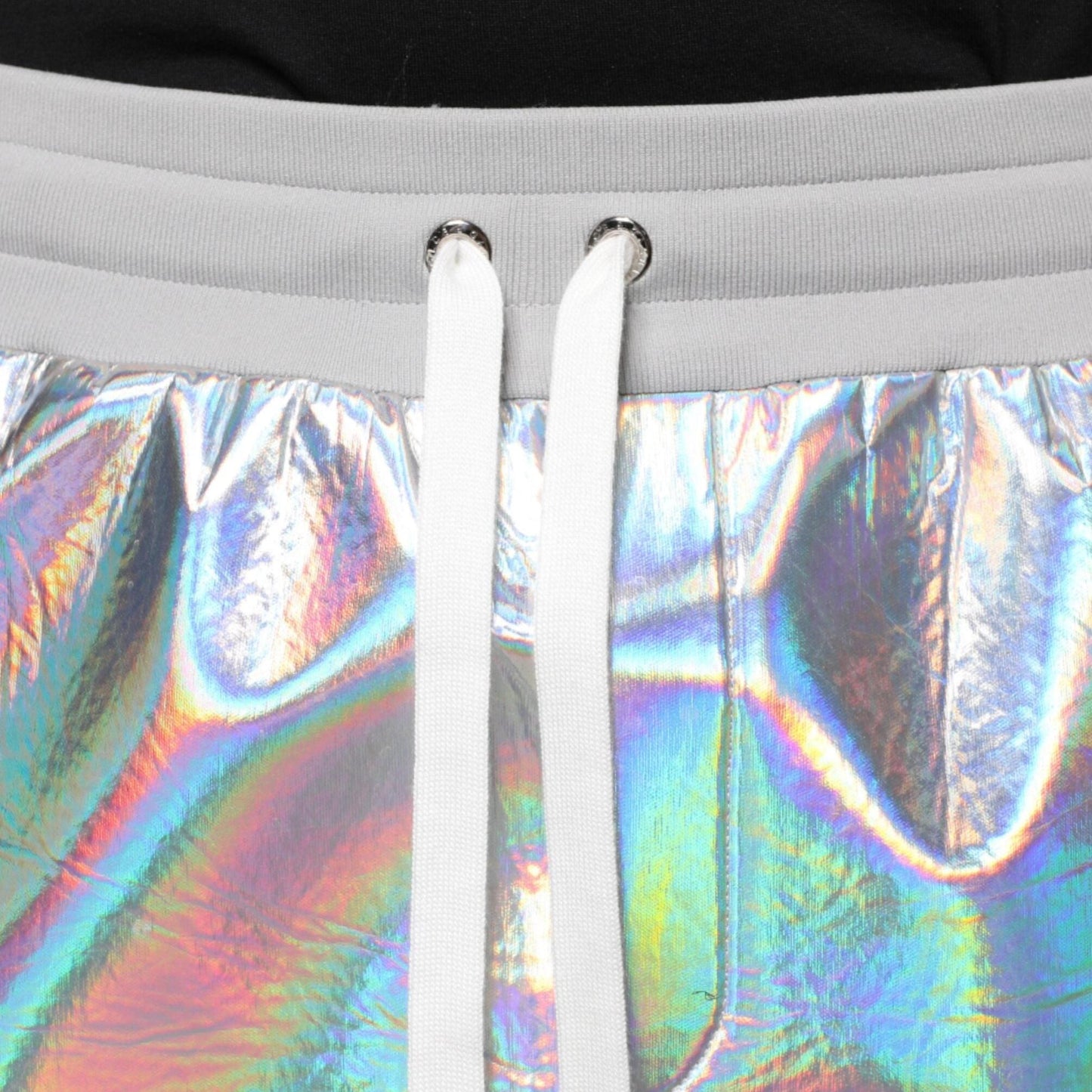 Dolce & Gabbana Silver Iridescent Men Jogger Sweatpants Pants