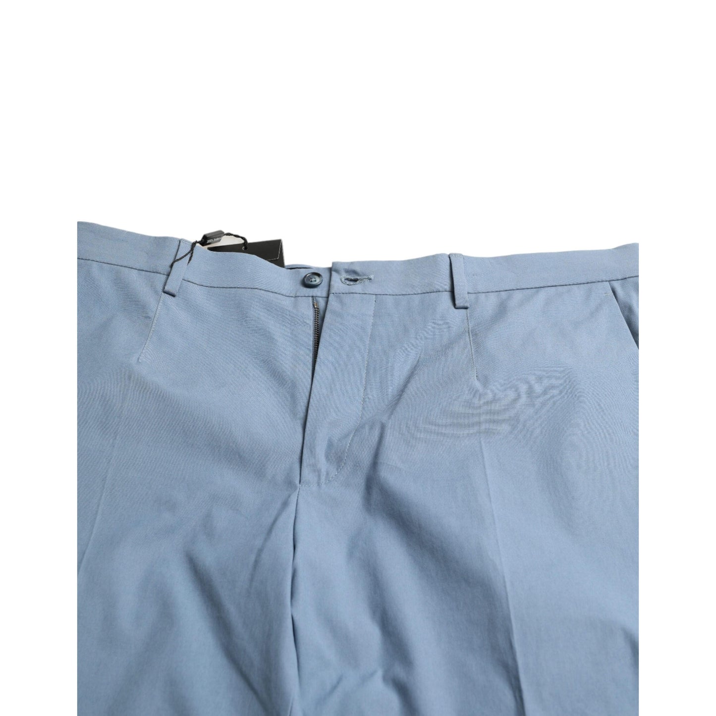 Dolce & Gabbana Sky Blue Cotton Folded Hem Men Bermuda Shorts