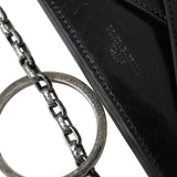 Dolce & Gabbana Sleek Sort Læder Skulder Taske-Modeoutlet