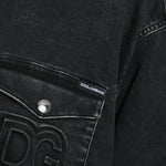 Dolce & Gabbana Sort Bomuld Long Sleeve Denim Casual Shirt-Modeoutlet
