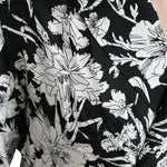 Dolce & Gabbana Sort Hvid Floral Button Down Casual Shirt-Modeoutlet