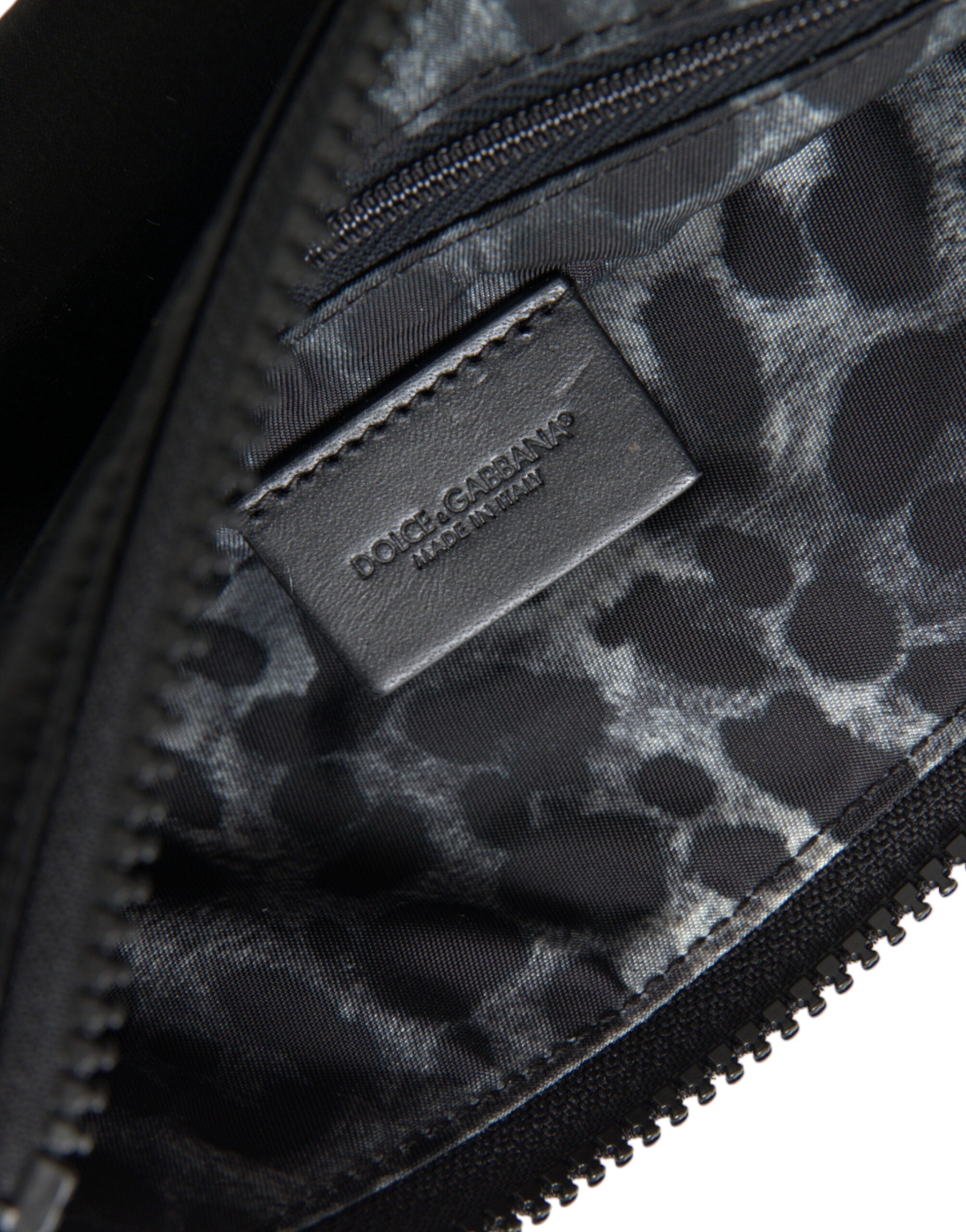 Dolce & Gabbana Sort Nylon Logo Clutch Taske-Modeoutlet