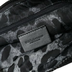 Dolce & Gabbana Sort Nylon Logo Plaque Keyring Pouch Clutch Taske-Modeoutlet