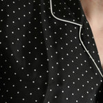 Dolce & Gabbana Sort Polka Dot Silke Long Sleeve Shirt-Modeoutlet