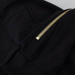 Dolce & Gabbana Sort Uld High Waist Tapered Bukser & Jeans-Modeoutlet