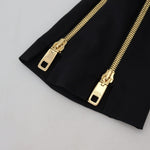 Dolce & Gabbana Sort Uld High Waist Tapered Bukser & Jeans-Modeoutlet