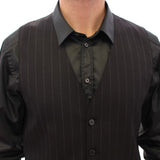 Dolce & Gabbana Striped Uld Logo Vest