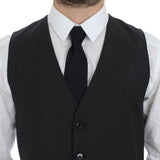 Dolce & Gabbana Striped Uld Single Breasted Vest