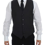 Dolce & Gabbanas - Dolce & Gabbana Striped Uld Single Breasted Vest.