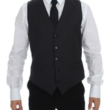 Dolce & Gabbanas - Dolce & Gabbana Striped Uld Single Breasted Vest.