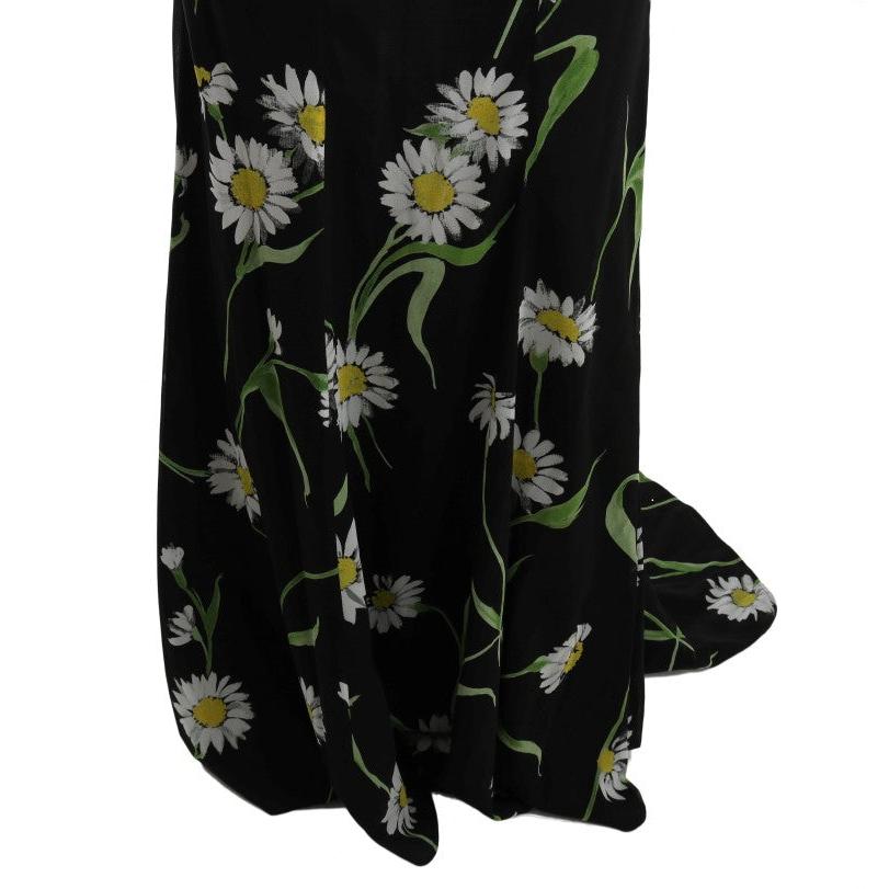 Dolce & Gabbana Sunflower Silk Stretch Sheath Dress