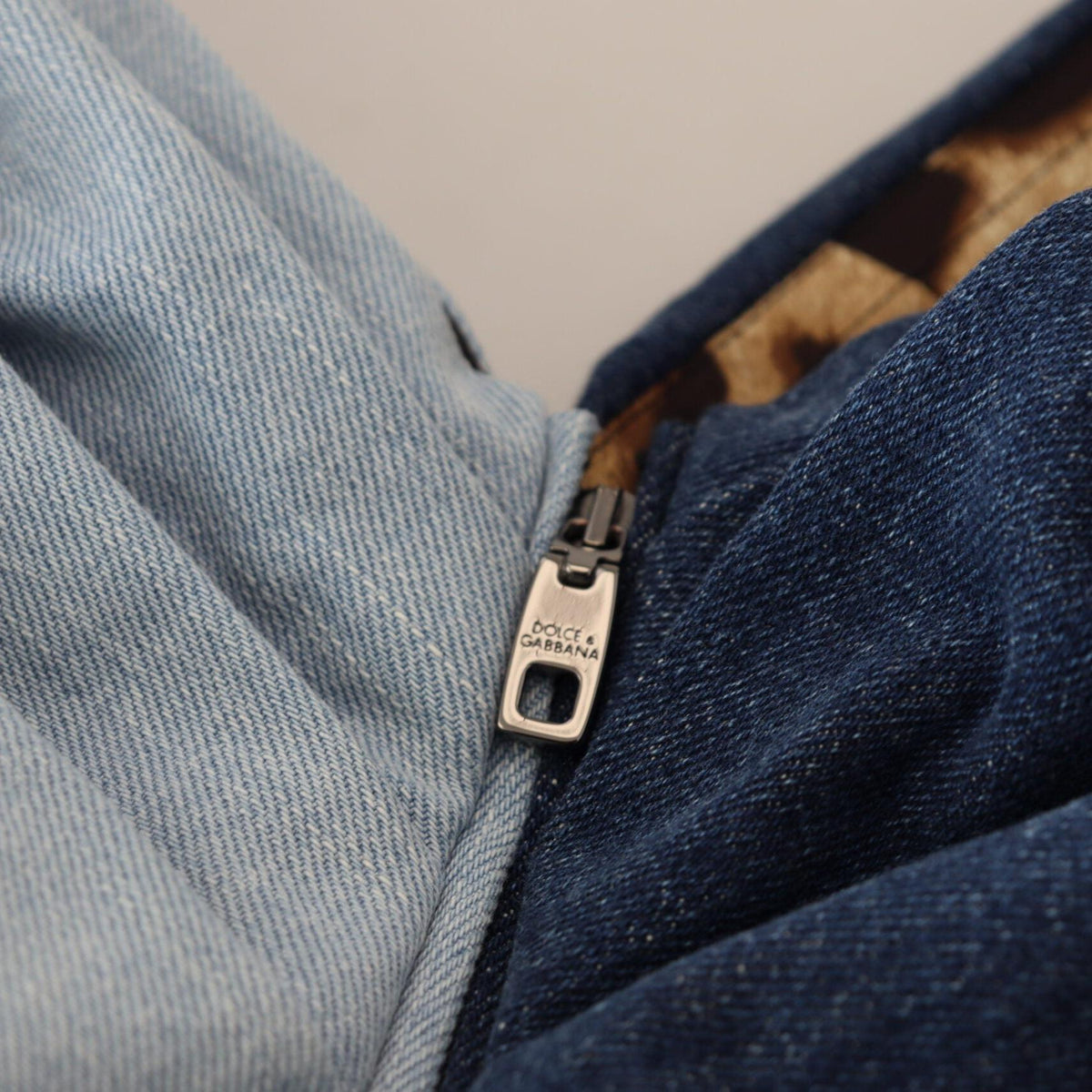 Dolce & Gabbana Two Tone Blue Patchwork Denim Mini Dress