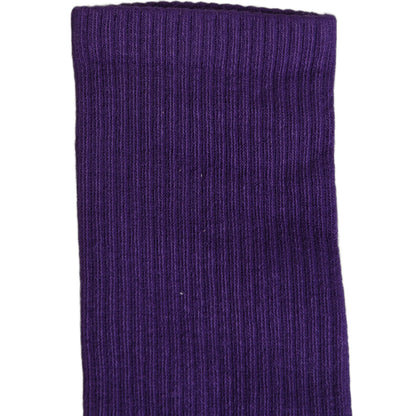 Dolce & Gabbana Violet Cotton Ribbed Mid Calf Women Accessory Socks