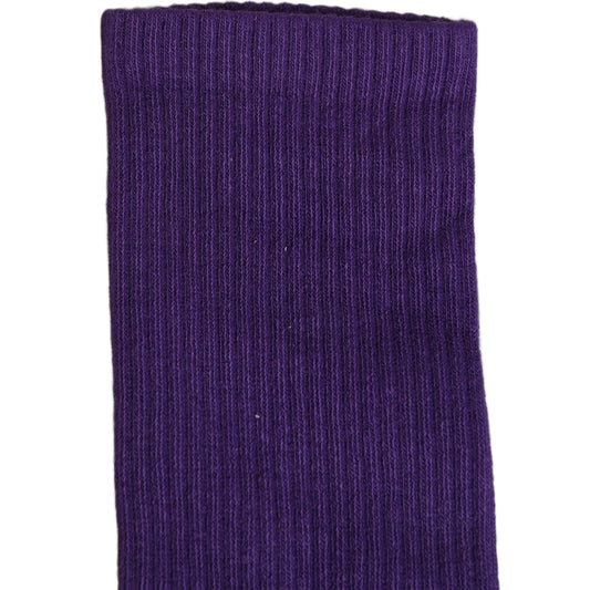 Dolce & Gabbana Violet Cotton Ribbed Mid Calf Women Accessory Socks