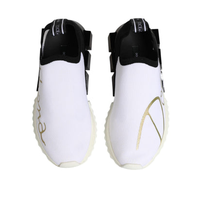Dolce & Gabbana White Black Low Top Sorrento Sneakers Shoes