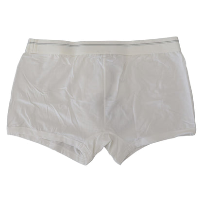 Dolce & Gabbana White Cotton Blend Regular Boxer Underwear