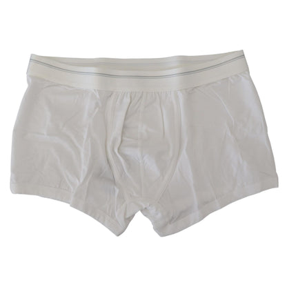 Dolce & Gabbana White Cotton Blend Regular Boxer Underwear