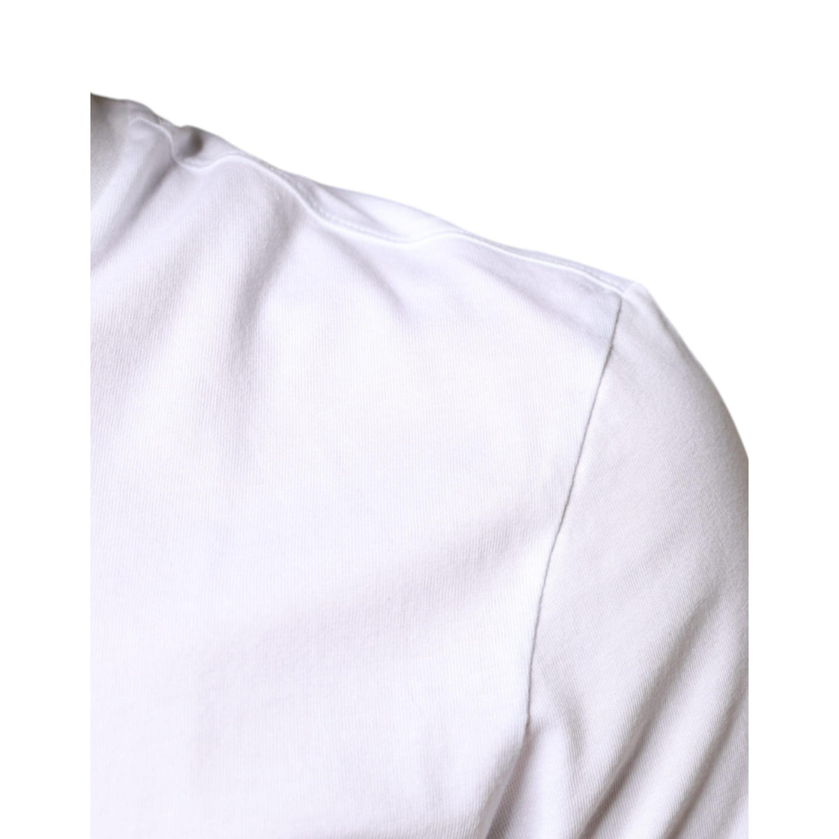 Dolce & Gabbana White Cotton DG Applique Casual T-shirt