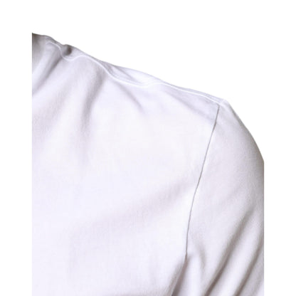 Dolce & Gabbana White Cotton DG Applique Casual T-shirt