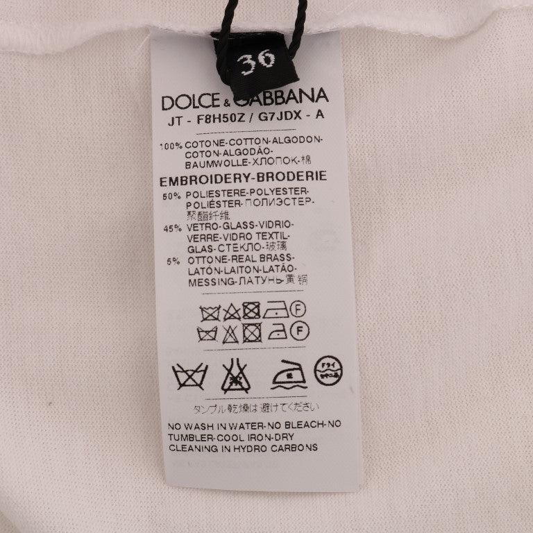 Dolce & Gabbana White Cotton Fairy Tale T-Shirt